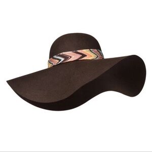 Missoni brown felt floppy round hat